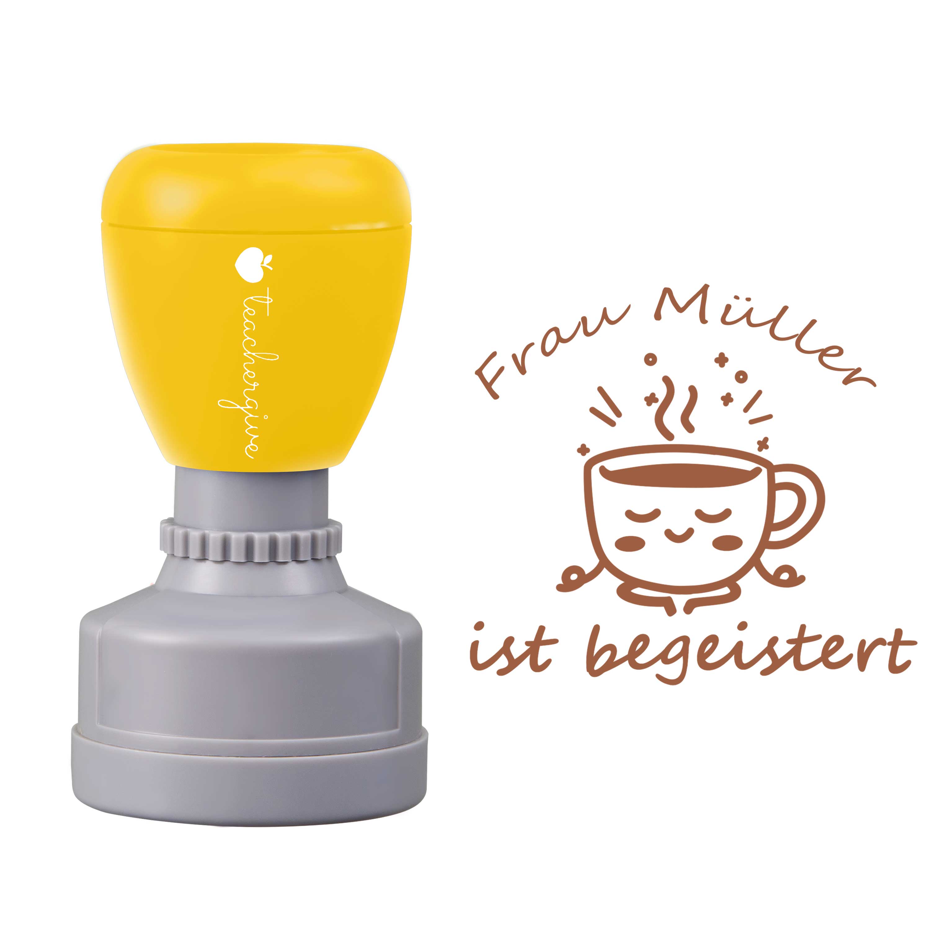 Personalisiert Ist Begeistert Lehrer Stempel
