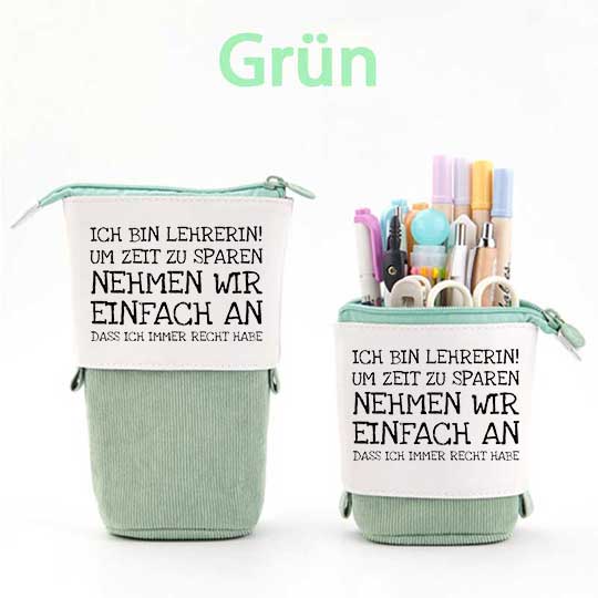 Ich bin Lehrerin Federmäppchen Mäppchen