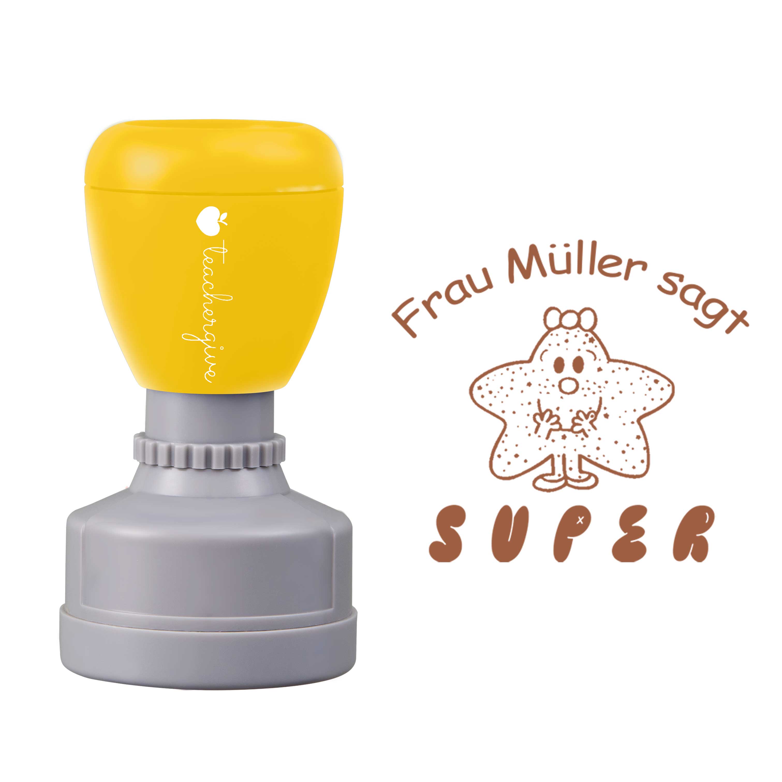 Personalisiert sagt super Lehrer Stempel