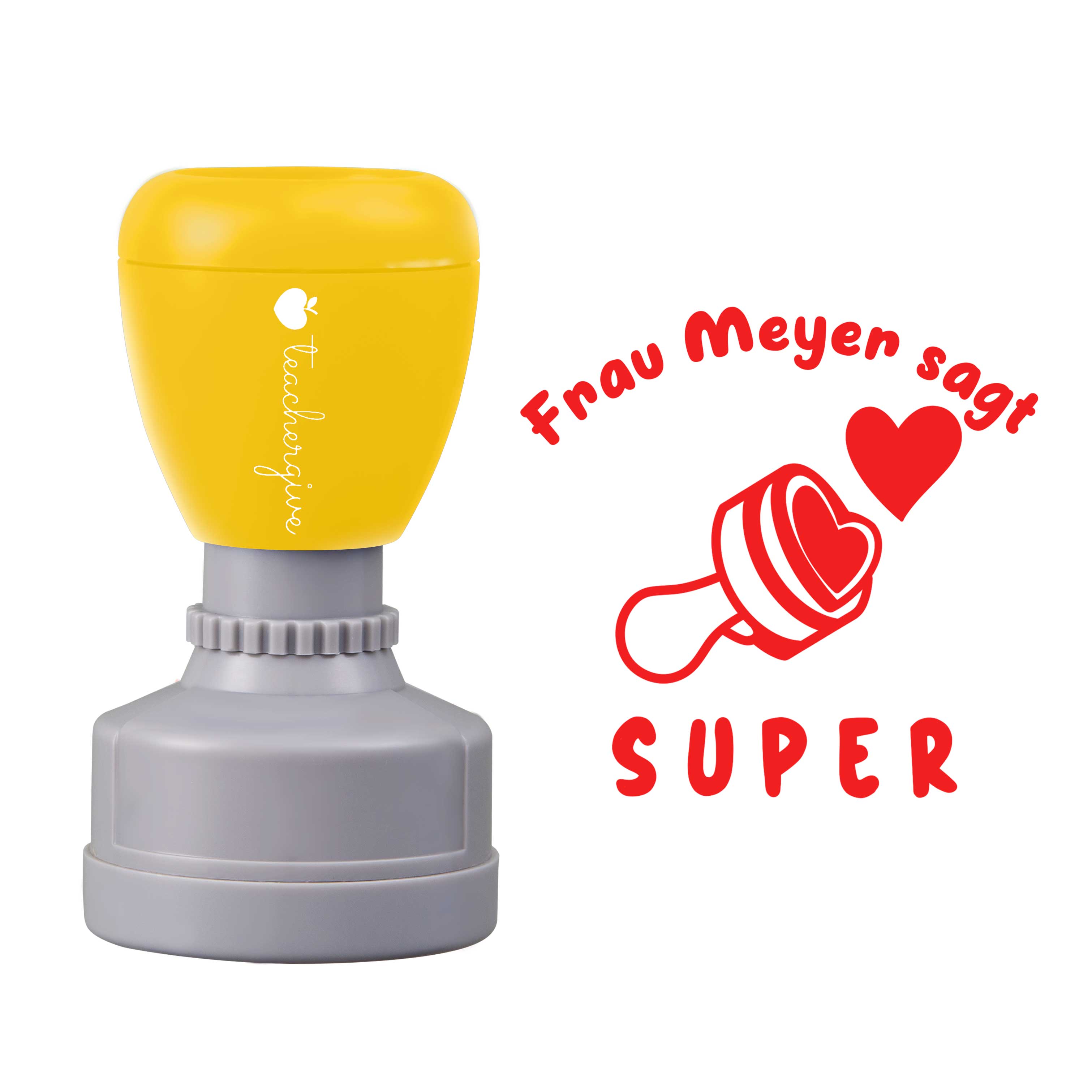 Personalisiert sagt super Lehrer Stempel