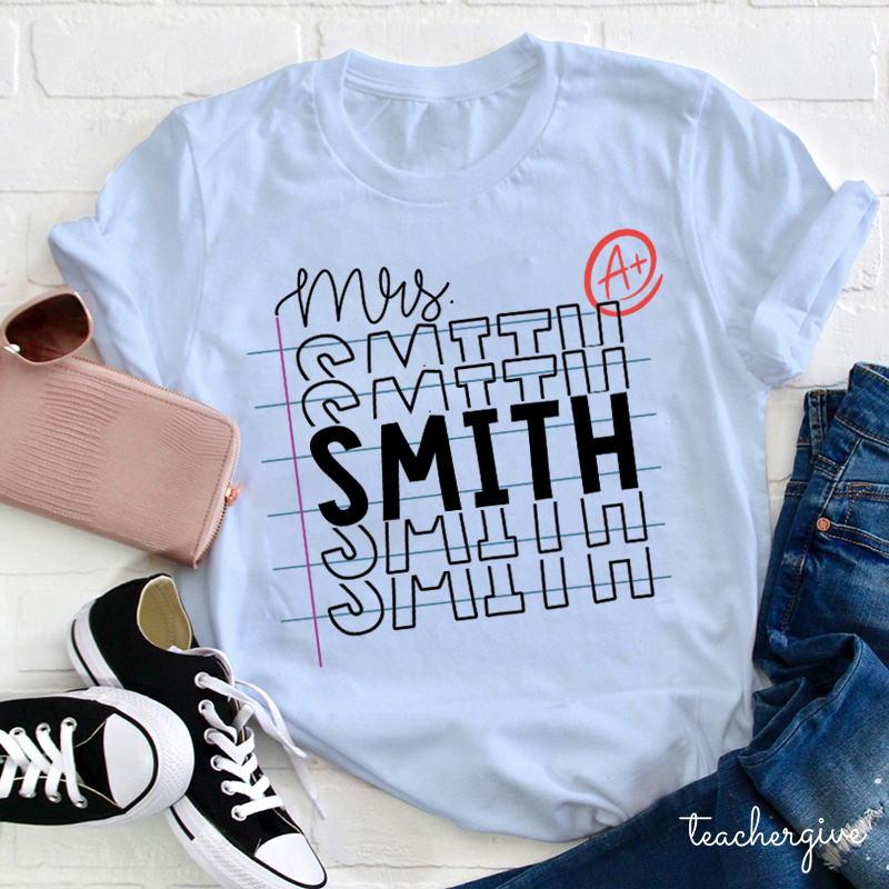 Personalized Teacher Name T-Shirt