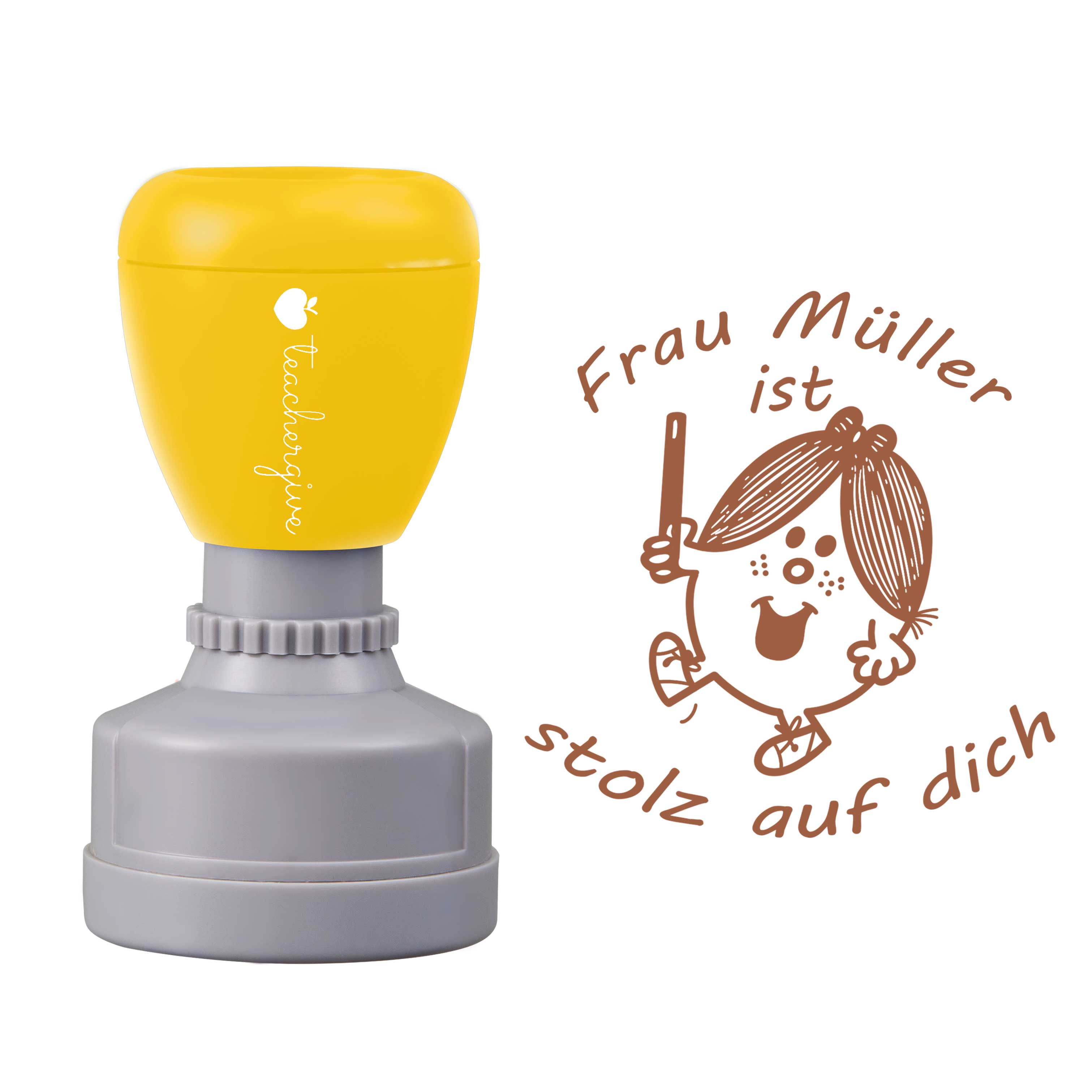 Personalisiert stolz auf dich Lehrer Stempel