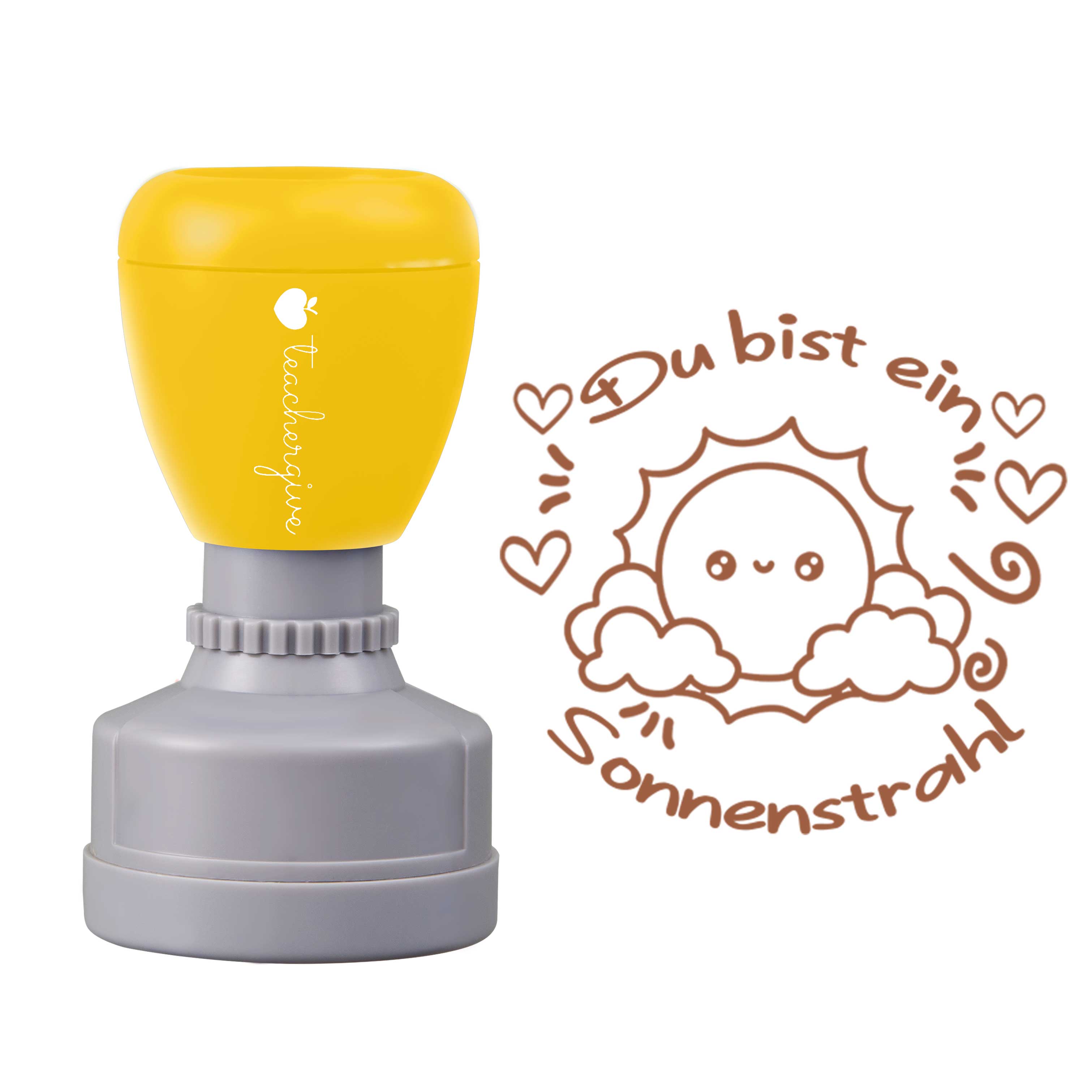 Du bist ein Sonnenstrahl Lehrer Stempel