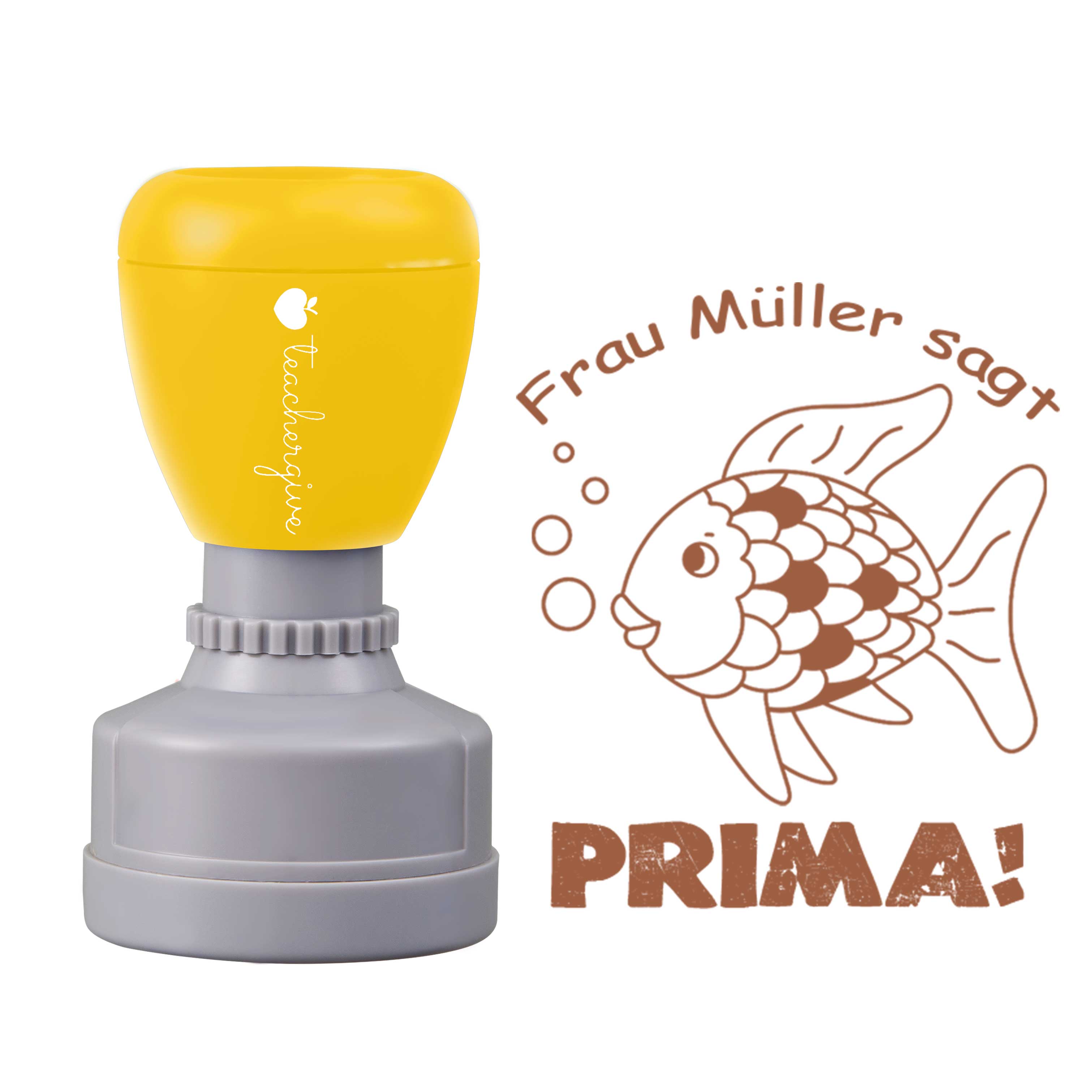 Personalisiert sagt prima Lehrer Stempel