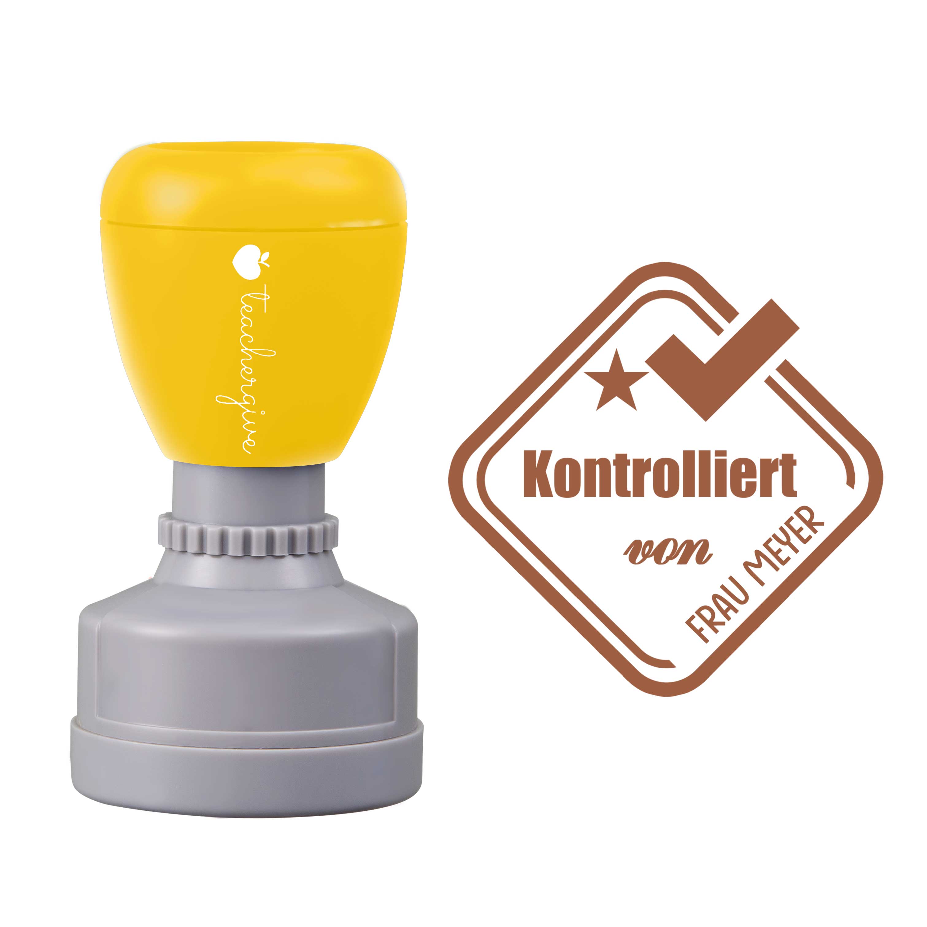 Personalisiert Kontrolliert Lehrer Stempel
