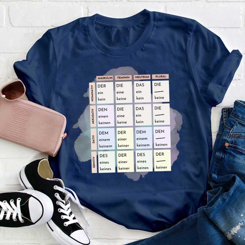 Bestimmte Artikel Und Unbestimmte Artikel Lehrer T-Shirt