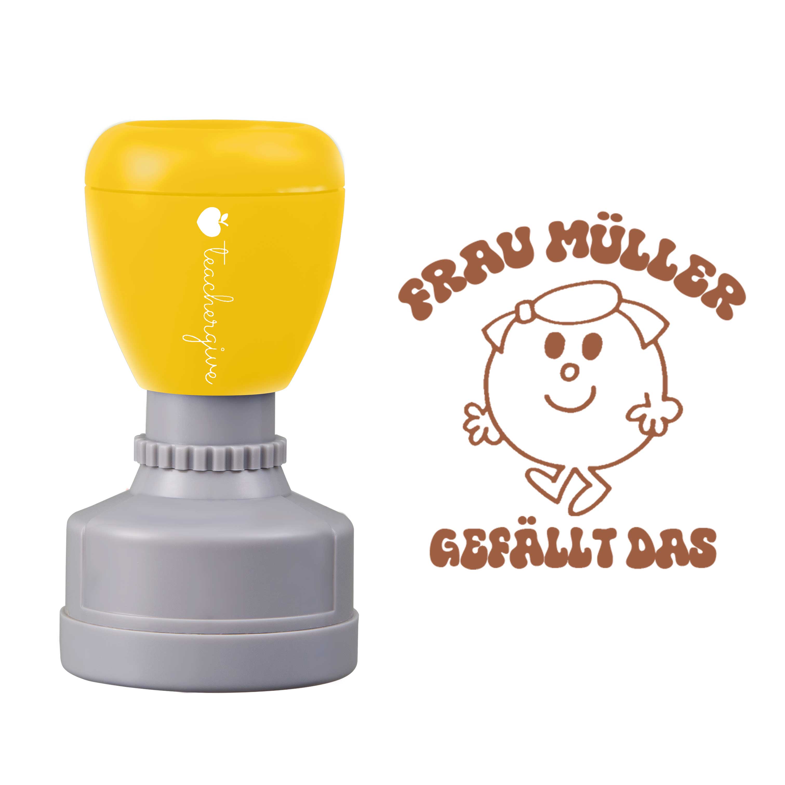 Personalisiert gefällt das Lehrer Stempel