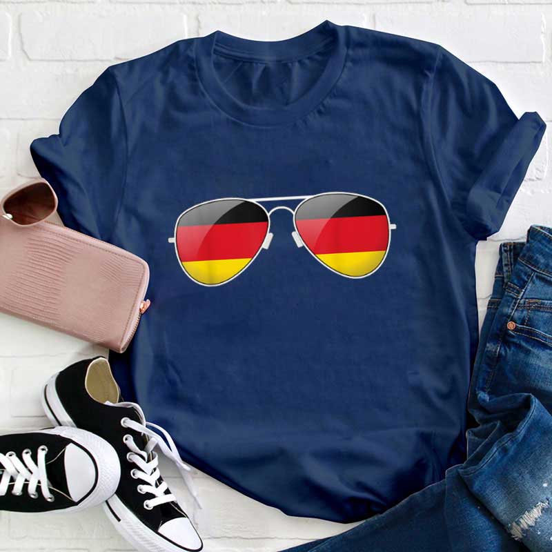 Brille Deutachland Lehrer T-Shirt