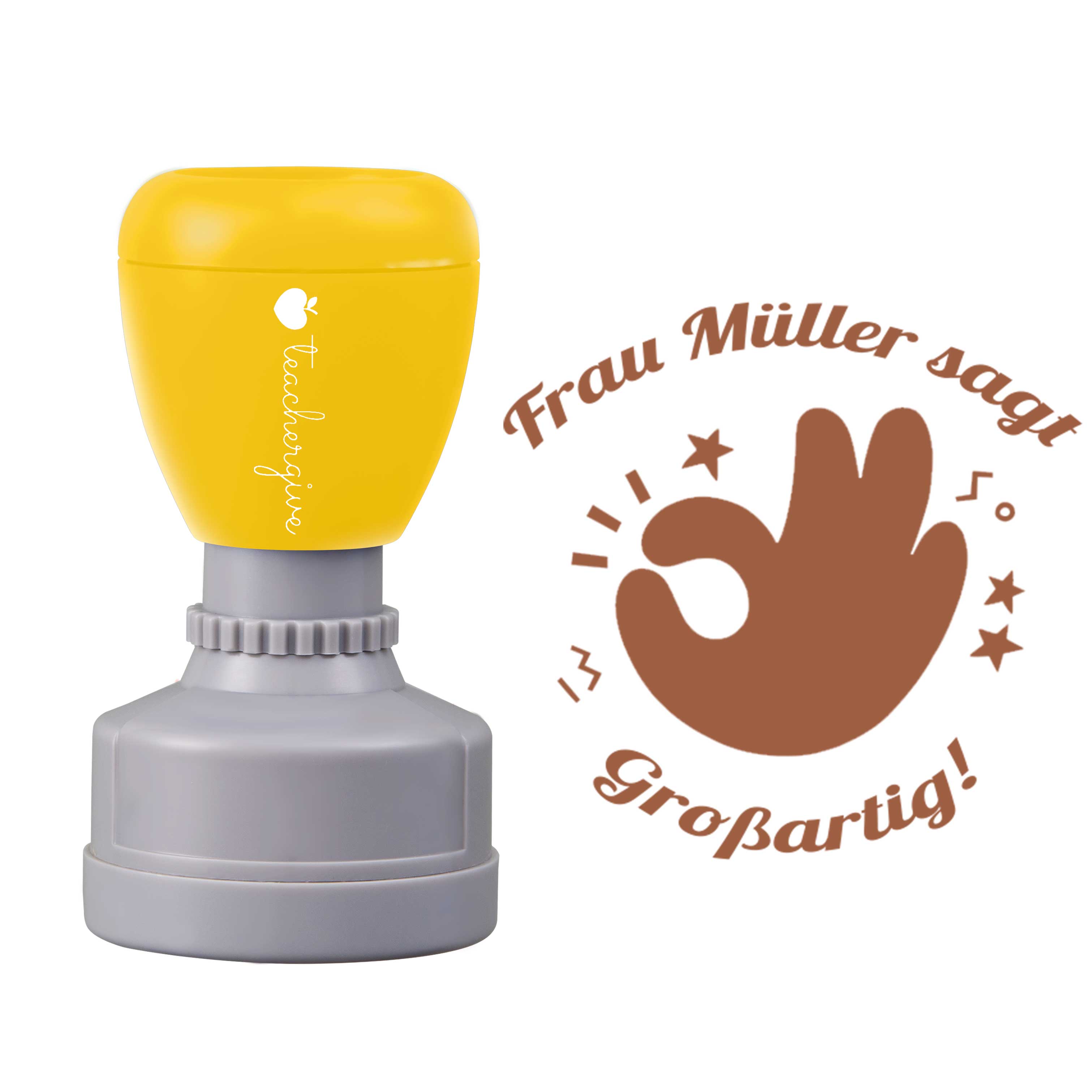 Personalisiert Name Sagt Großartig Lehrer Stempel