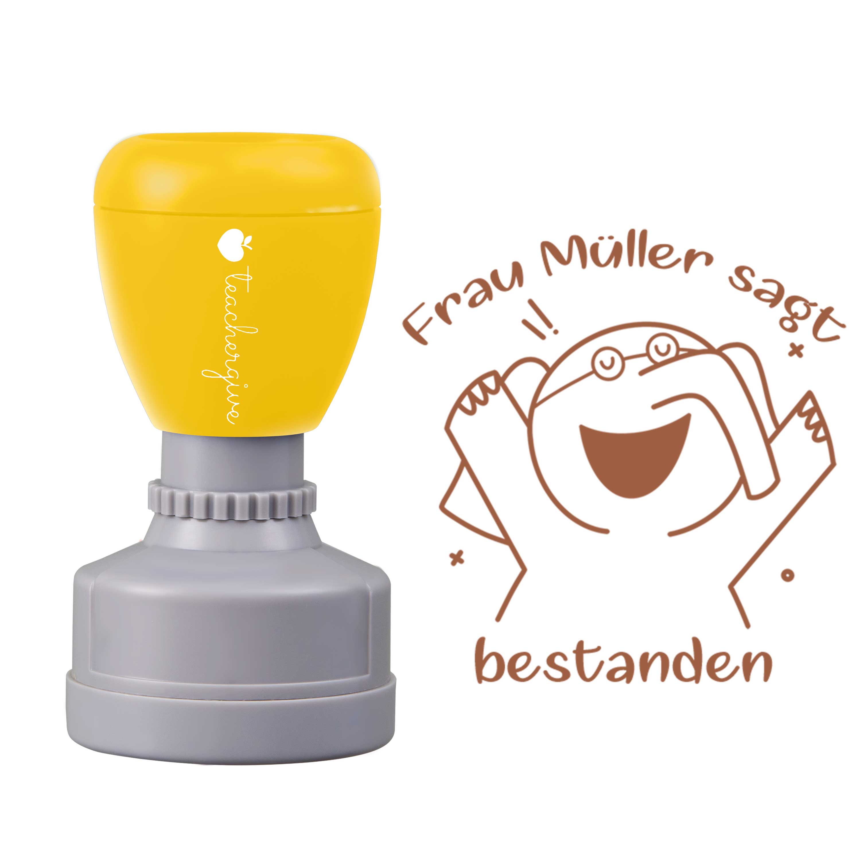 Personalisiert Name Sagt Bestanden Lehrer Stempel
