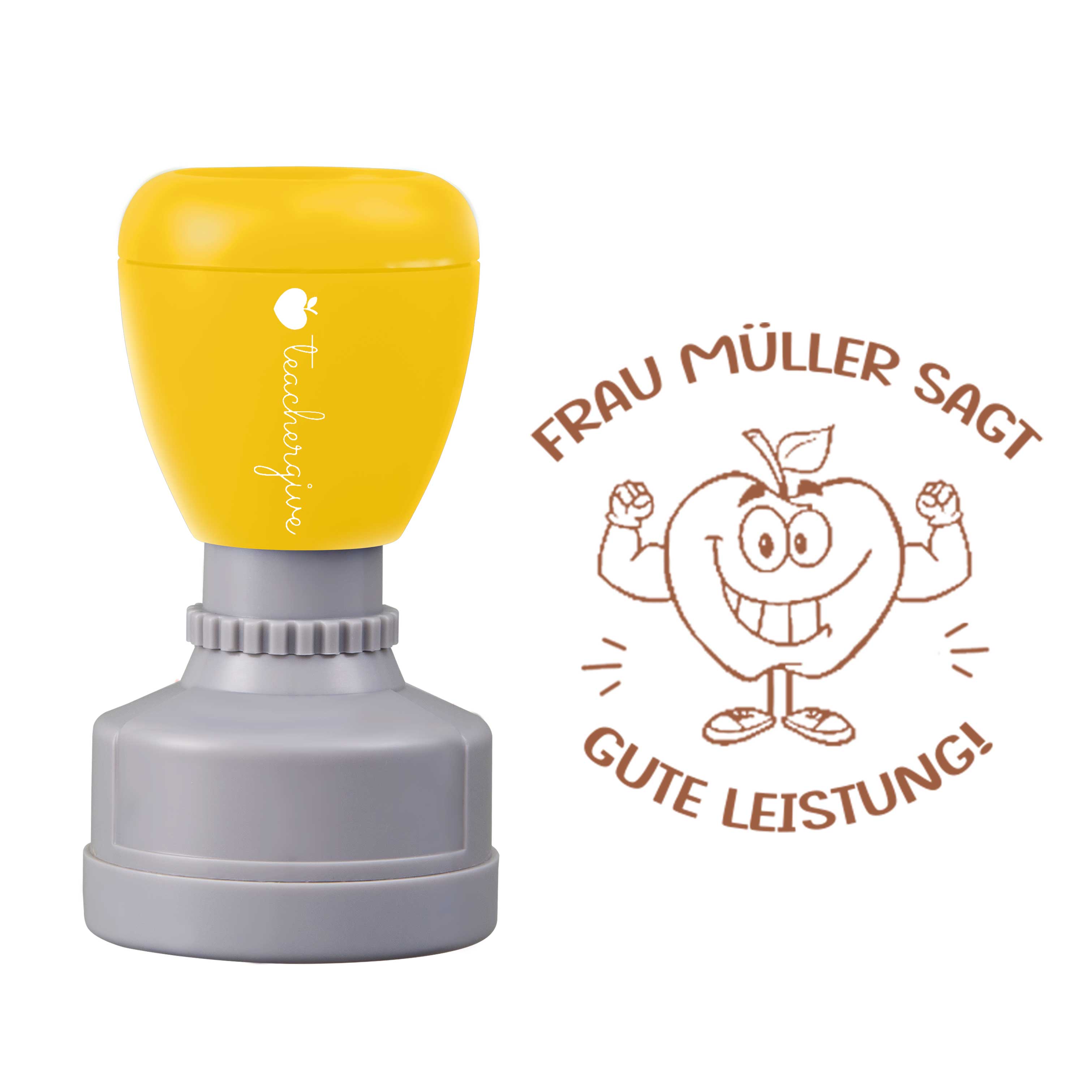 Personalisiert Name Sagt Gute Leistung Lehrer Stempel