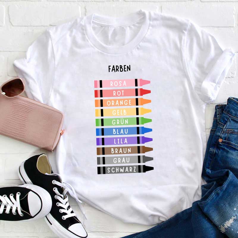 Farben In Deutschland Lehrer T-Shirt