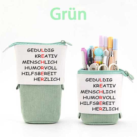 LEHRER Geduldig Kreativ Menschlich Humorvoll Hilfsbereit Herzlich Federmäppchen Mäppchen