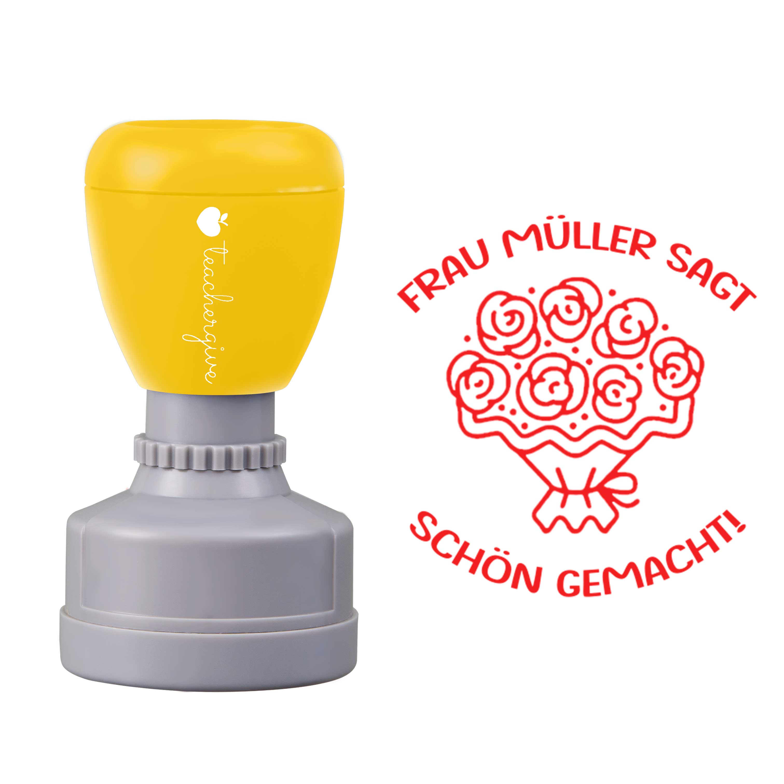 Personalisiert Name sagt schön gemacht Lehrer Stempel