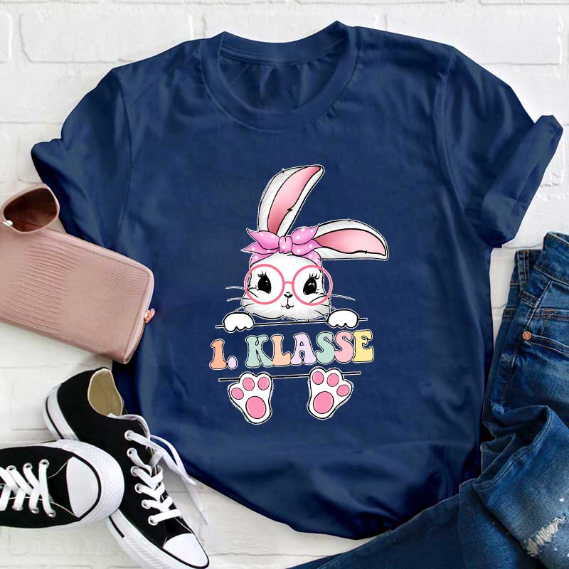 Personalisiert Ostern Hase Lehrer T-Shirt