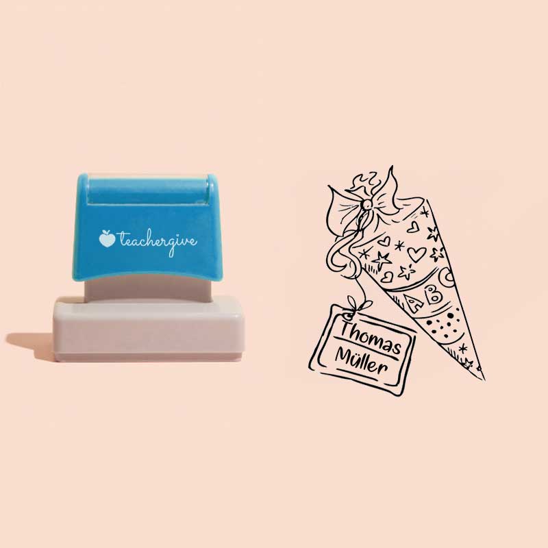 Personalisiert Schultüte Lehrer Rechteckiger Stempel