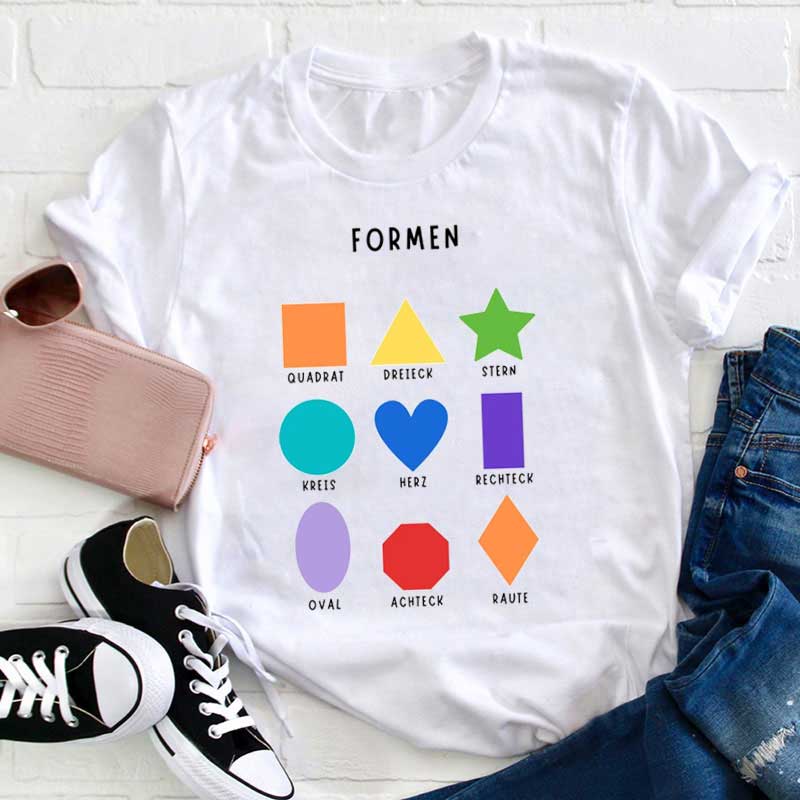 Verschiedene Formen Lehrer T-Shirt
