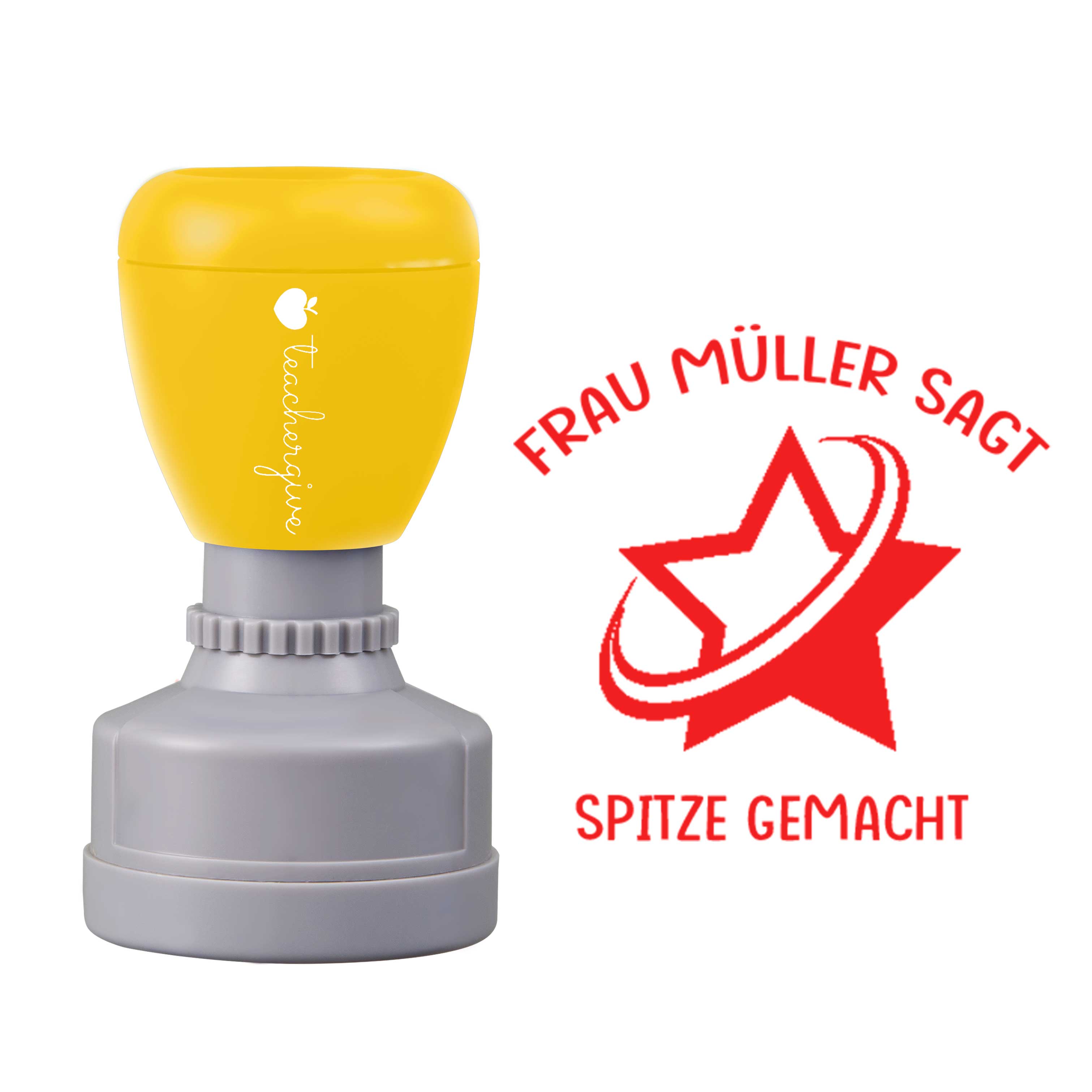 Personalisiert Name sagt spitze gemacht Lehrer Stempel