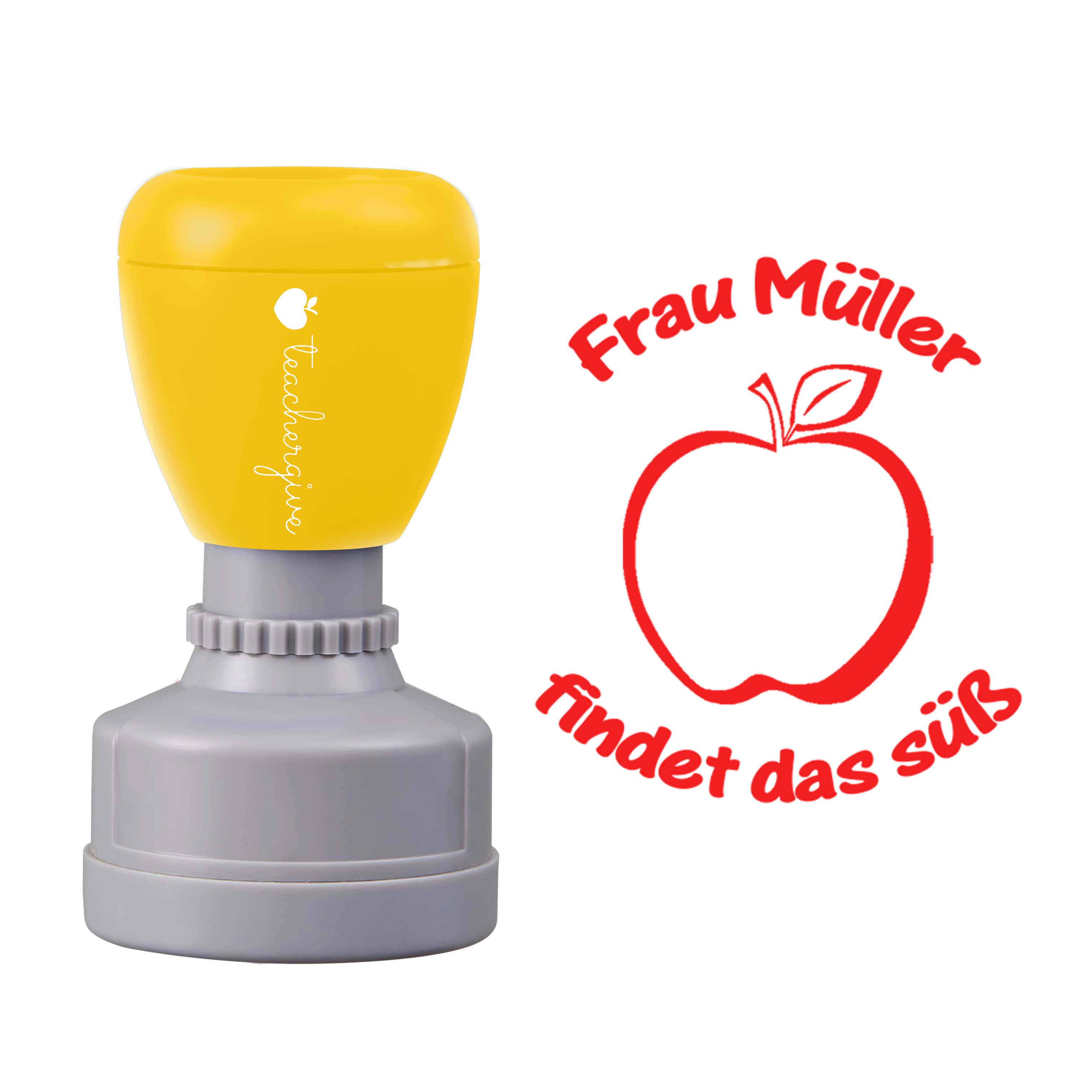 Personalisiert findet das süß Lehrer Stempel