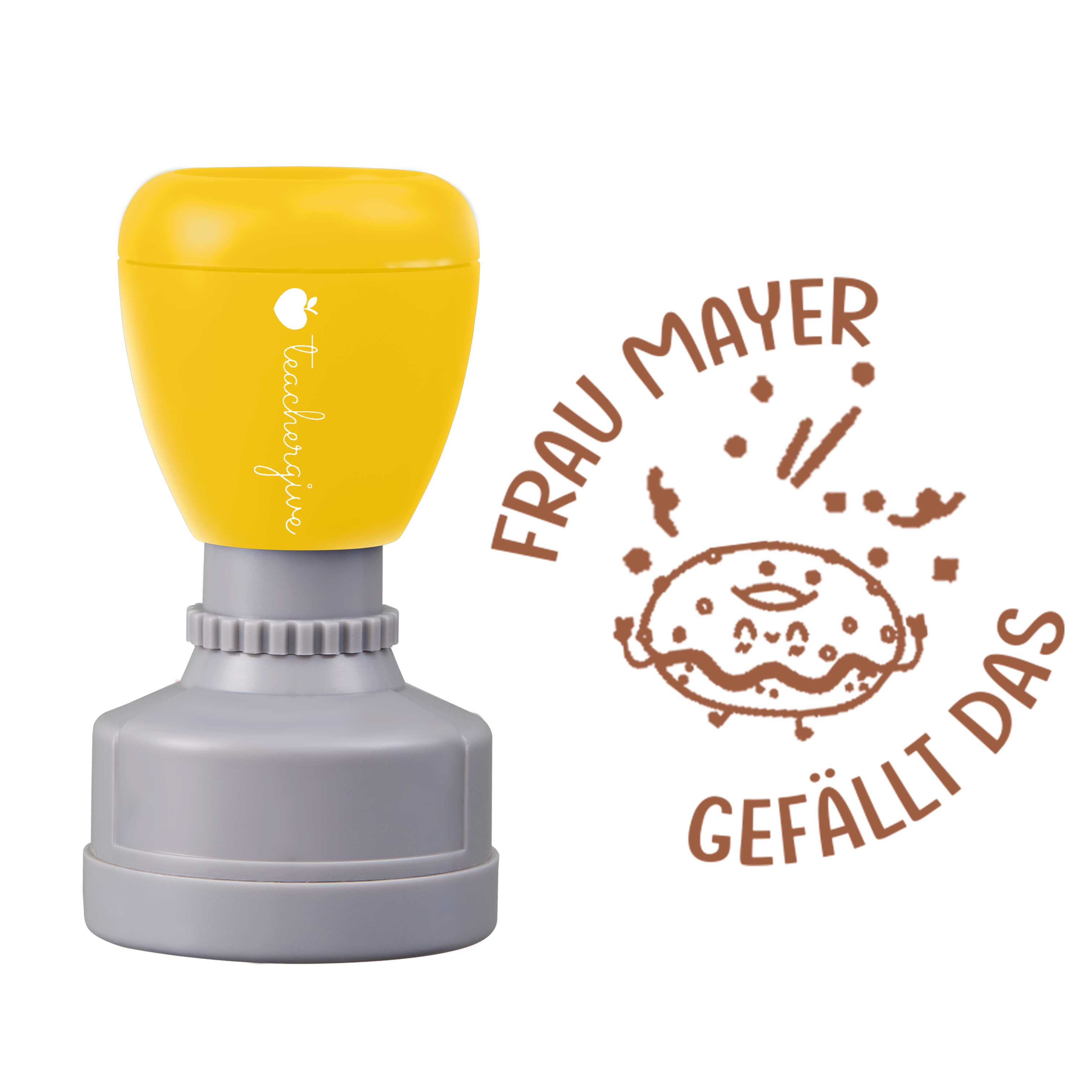 Personalisiert gefällt das Lehrer Stempel