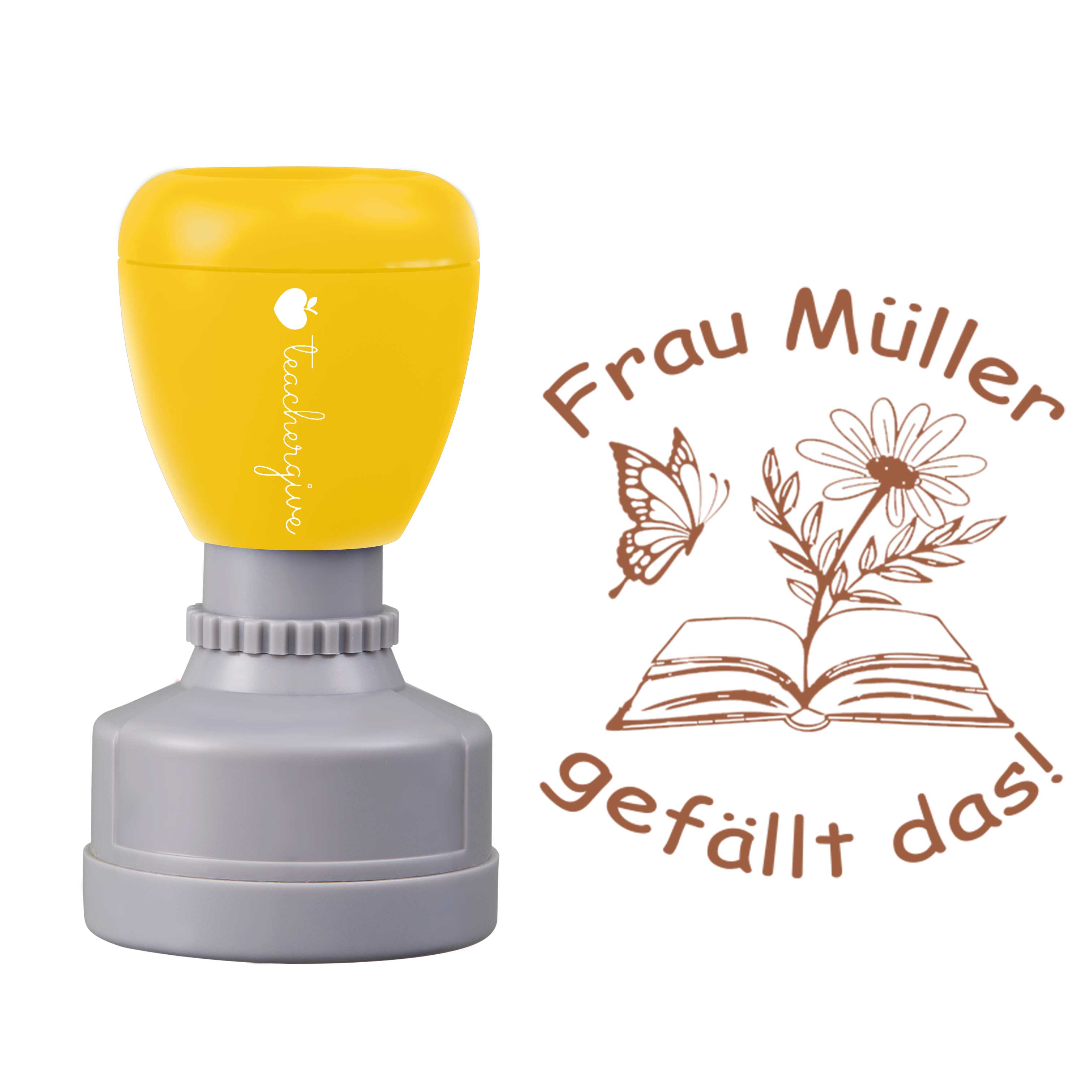 Personalisiert Name gefällt das Lehrer Stempel