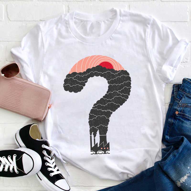 Reduzieren Abgasemissionen und Schützen unsere Umwelt Lehrer T-Shirt