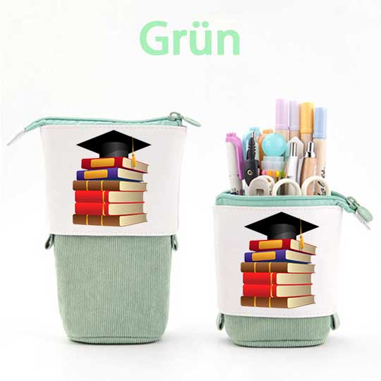 Buch und Abschluss Federmäppchen Mäppchen