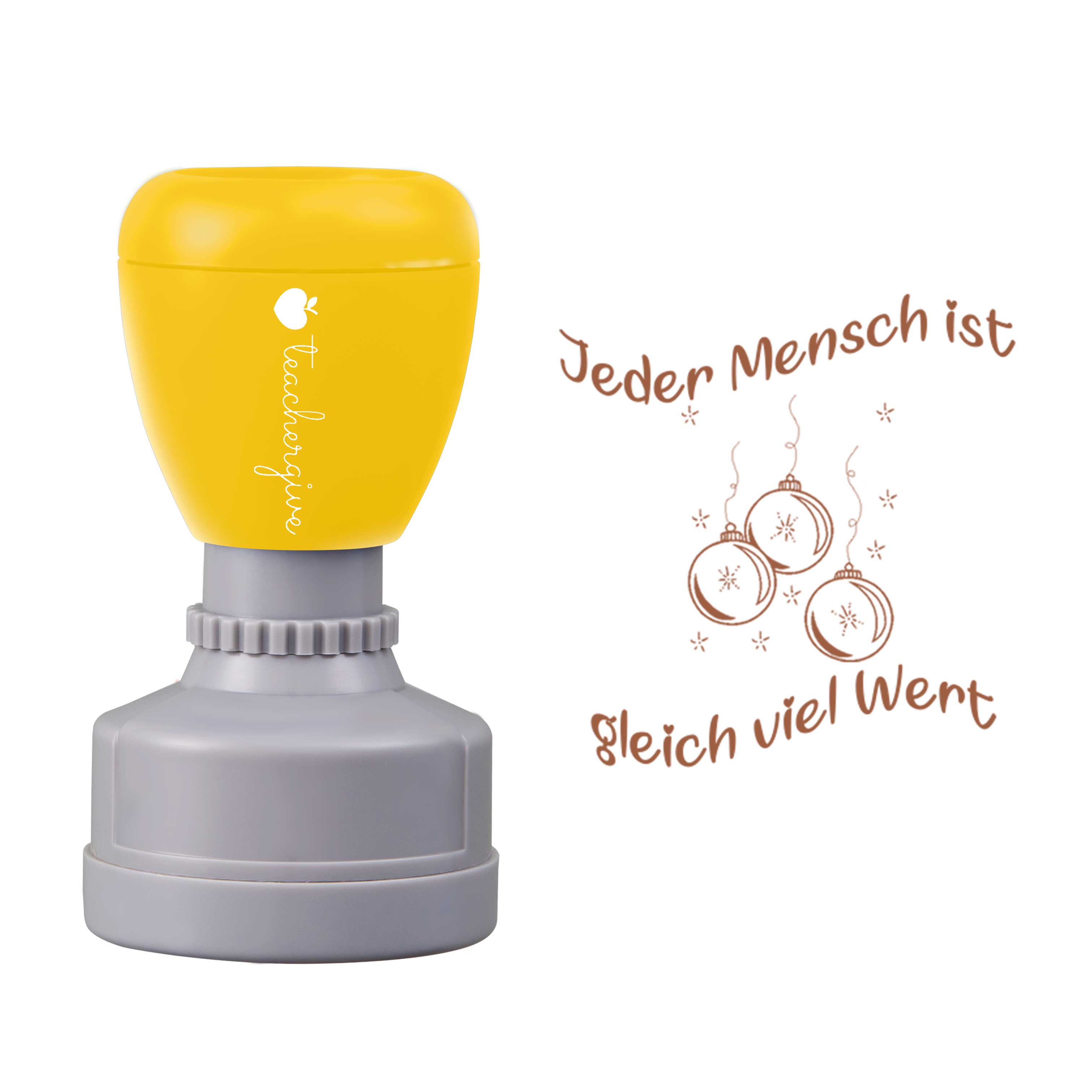 Jeder Mensch Ist Gleich Viel Wert Lehrer Stempel