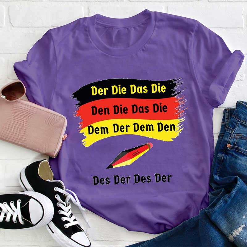 Der Das Die Bestimmte Artikel Lehrer T-Shirt