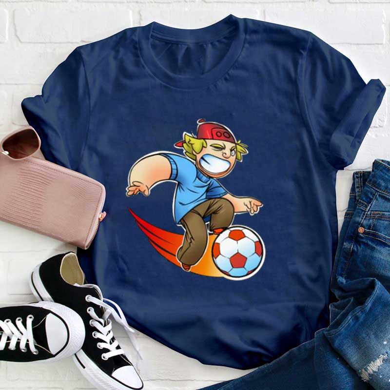 Verrückt nach Fußball Lehrer T-Shirt