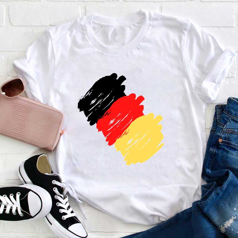 3 Farben Deutsche Flagge Lehrer T-Shirt