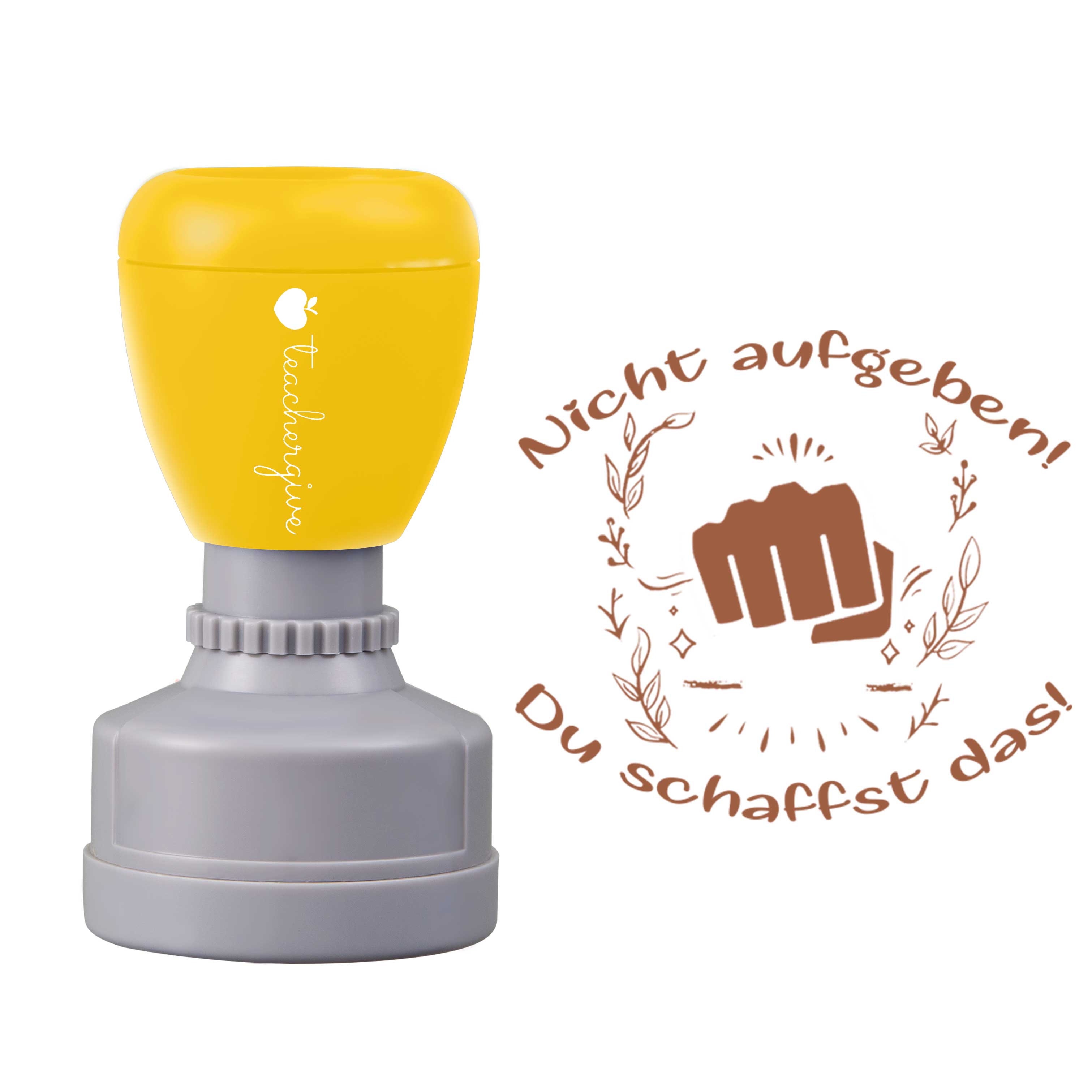 Nicht Aufgeben Du schaffst das Lehrer Stempel