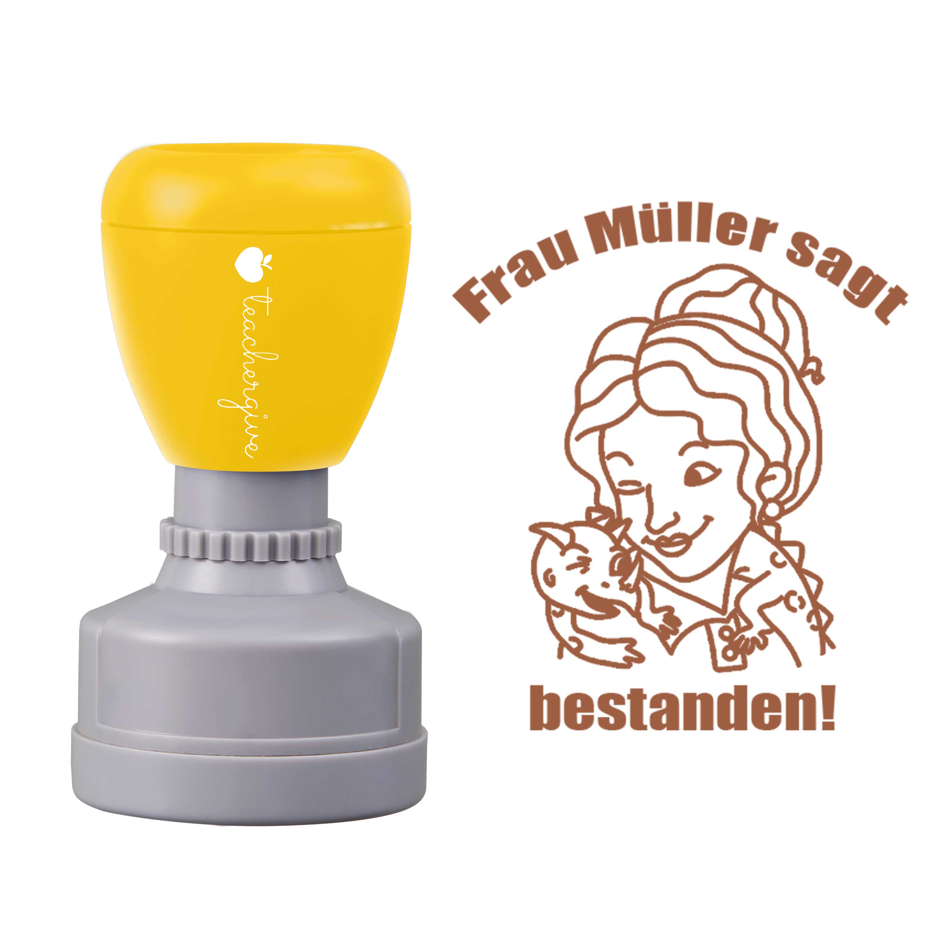 Personalisiert Name Sagt Bestanden Lehrer Stempel