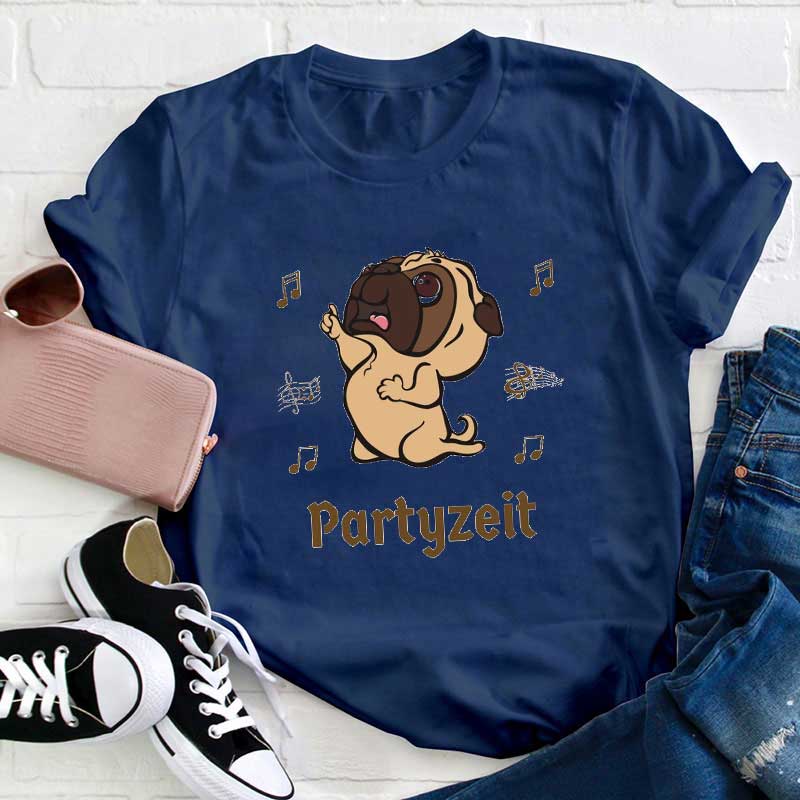 Musik Partyzeit Lehrer T-Shirt