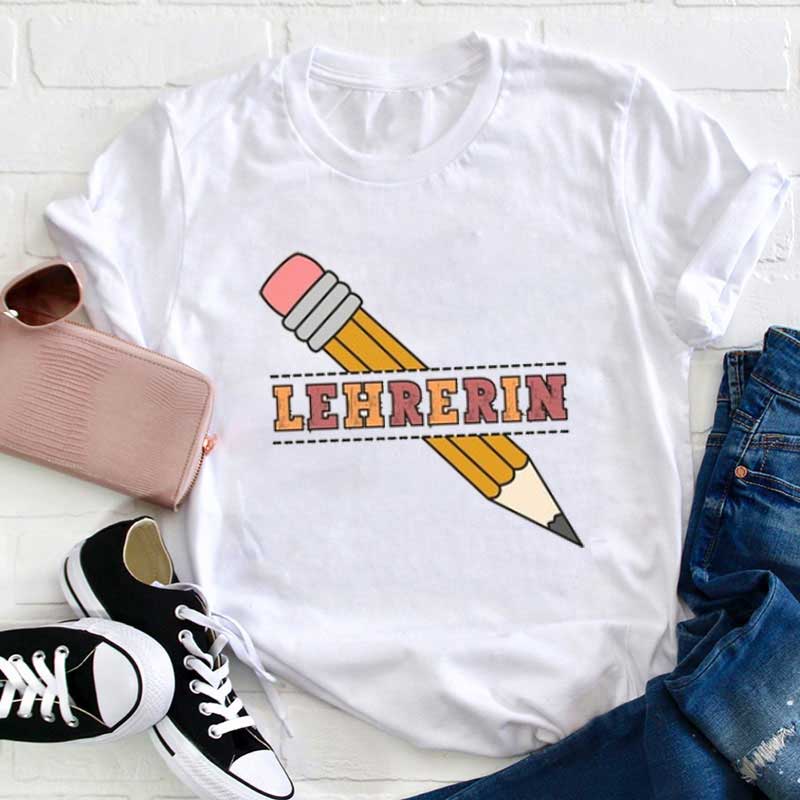 Lehrerin Schreiben und Stift Lehrer T-Shirt