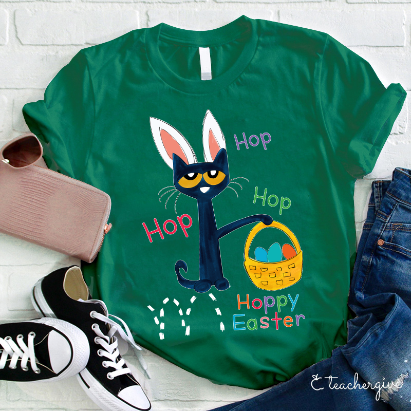 Hop Hop Hop Happy Easter Said Teacher T-Shirt