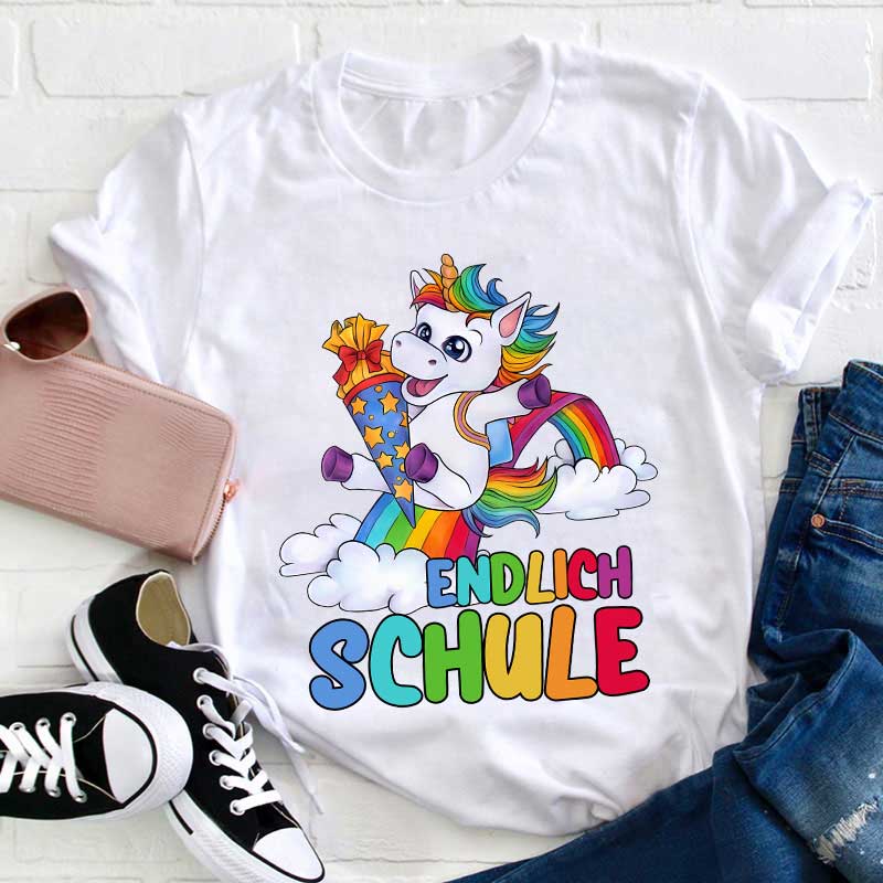 Endlich Schule Lehrer T-Shirt