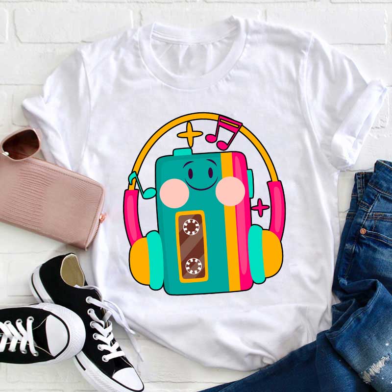 Musik Kopfhörer Lehrer T-Shirt