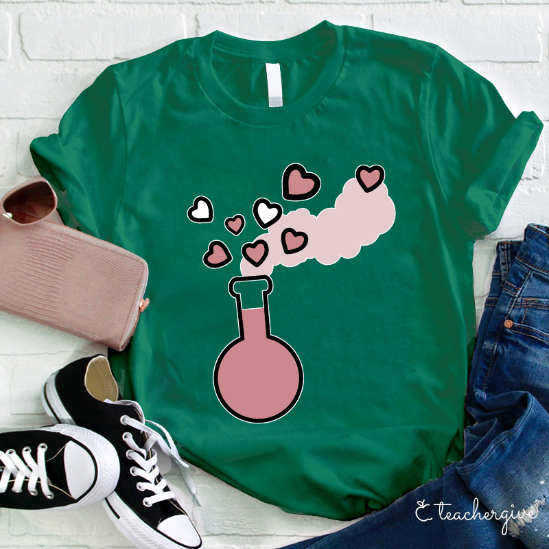 Valentine Vibes Science Teacher T-Shirt