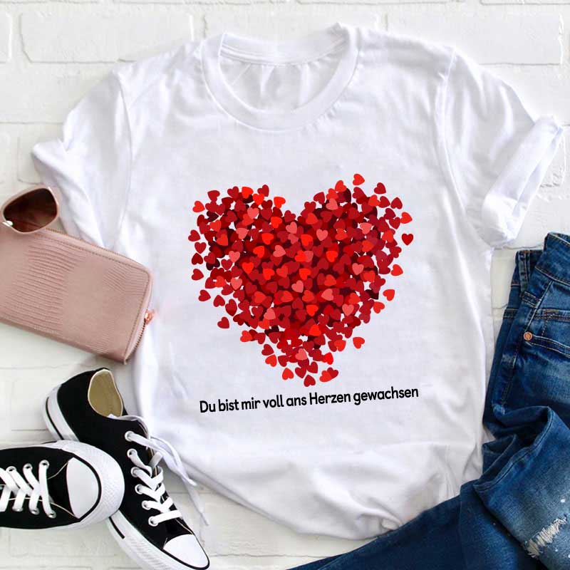 Lass Die Liebe Dein Herz Erfüllen Lehrer T-Shirt
