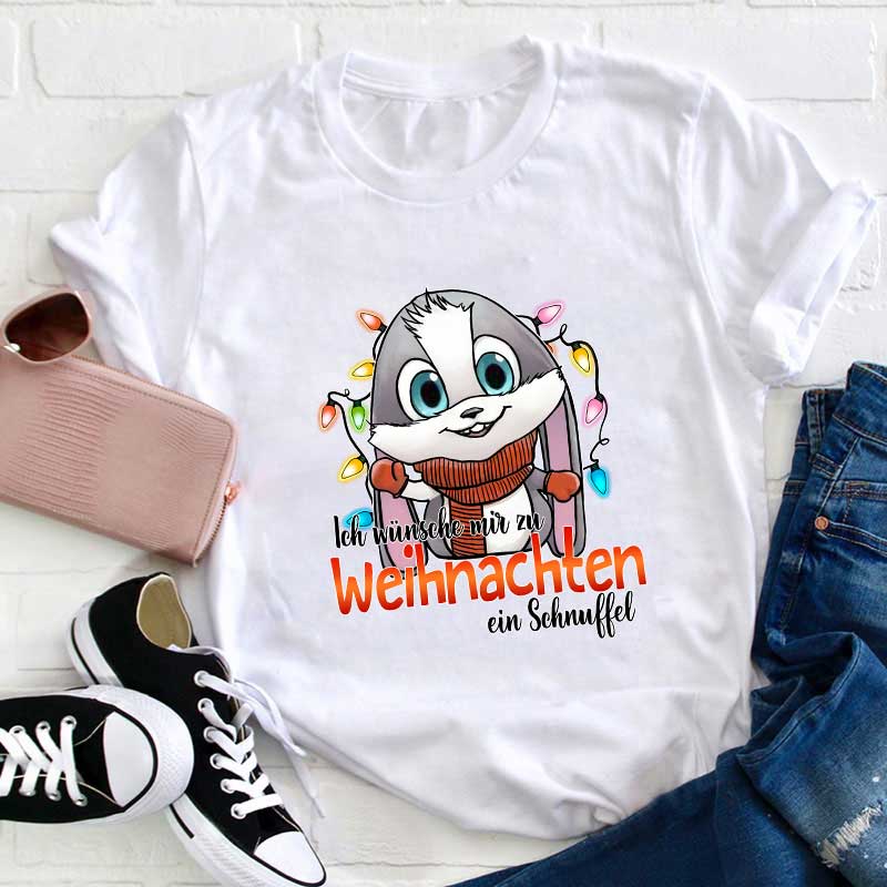 Ich Wünsche Mir Zu Weihnachten Ein Schnuffel Lehrer T-Shirt
