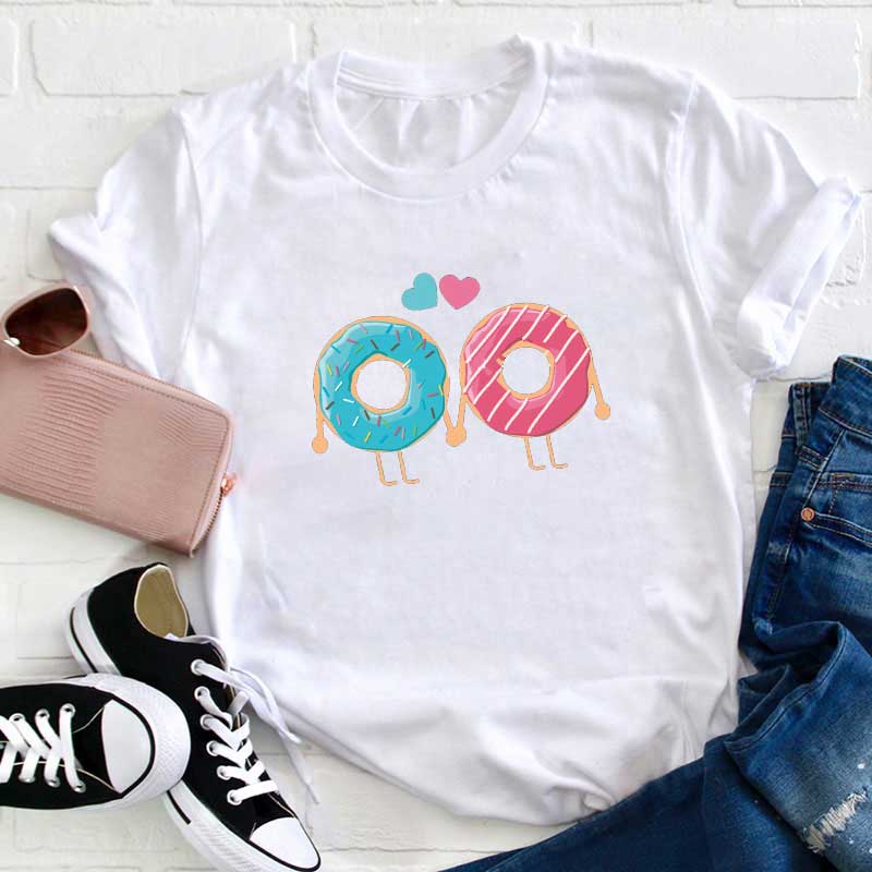Liebe Donuts Lehrer T-Shirt