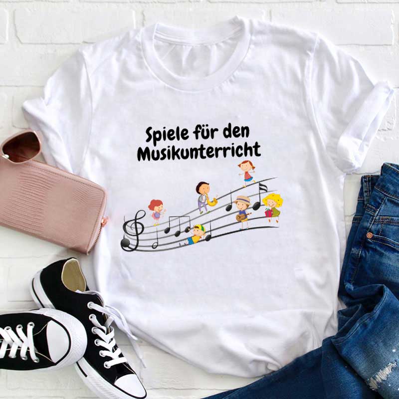 Spiele Für Den Musikunterricht Lehrer T-Shirt