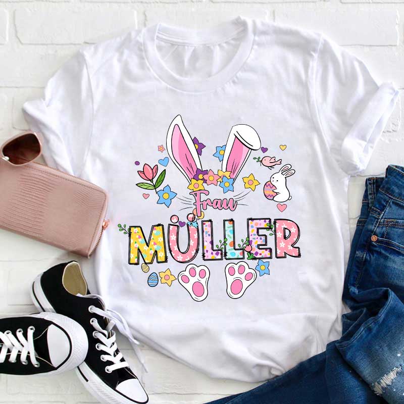 Personalisiert Ostern Name Lehrer T-Shirt