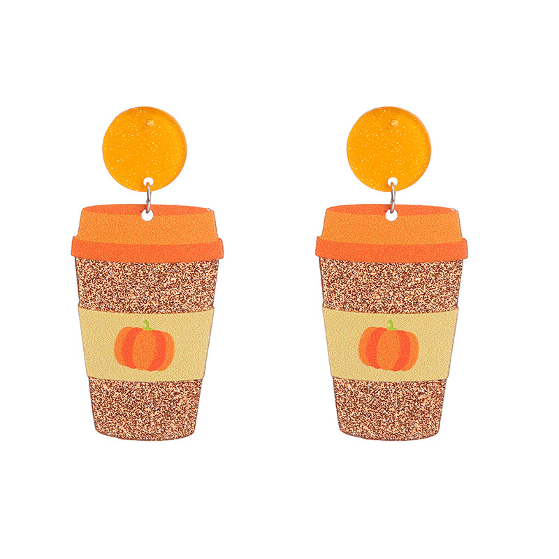 Pumpkin Spice Latte Acrylic Teacher Earrings