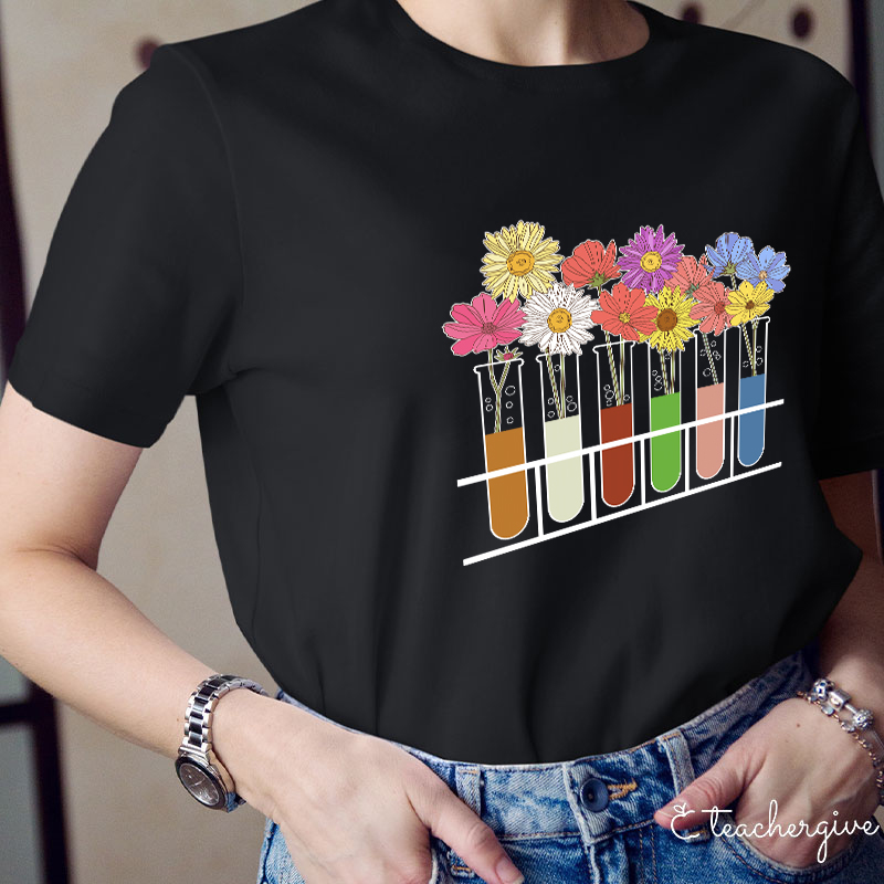 Grow Some Flower Here Teacher T-Shirt