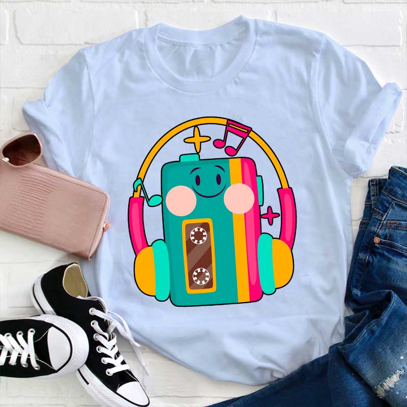 Musik Kopfhörer Lehrer T-Shirt