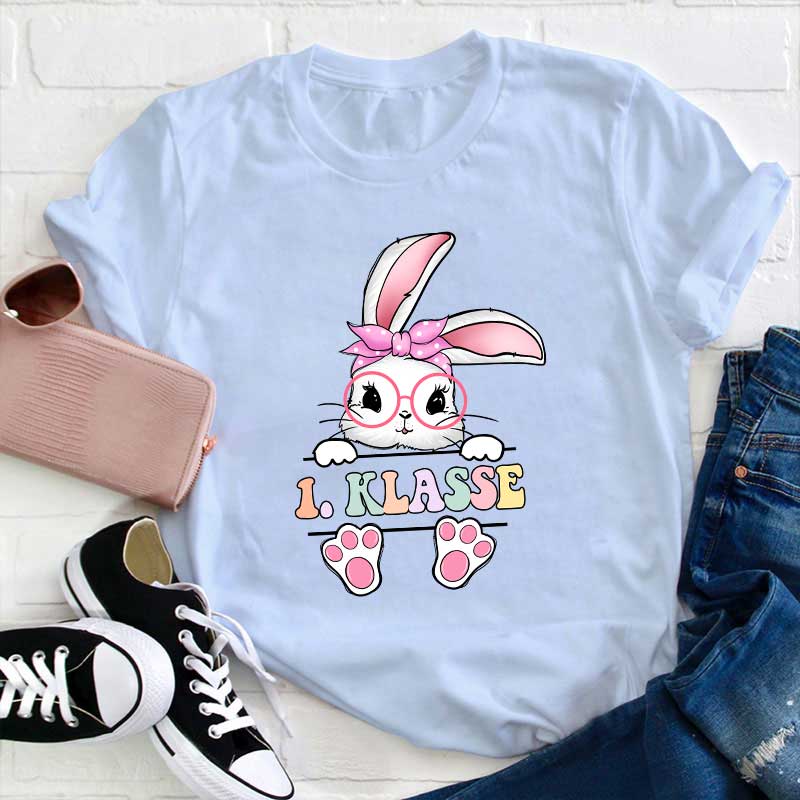 Personalisiert Ostern Hase Lehrer T-Shirt