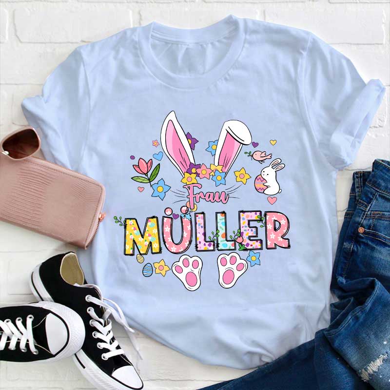 Personalisiert Ostern Name Lehrer T-Shirt