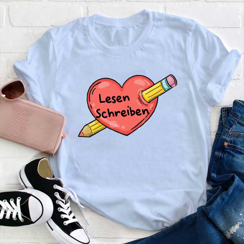 Lesen Und Schreiben Lehrer T-Shirt